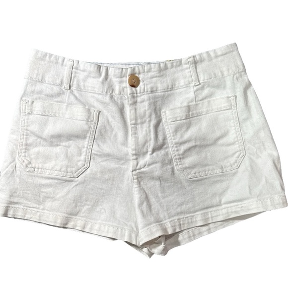 Mauve The Colette Denim Short White High-Waisted Shorts - Picture 3 of 7